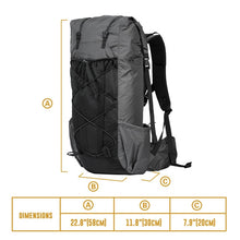 Load image into Gallery viewer, BLACK ORCA  55L+ Ultralight Ripstop Nylon Backpack Rucksack
