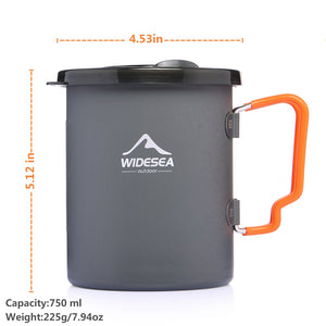 Widesea Camping Coffee Pot with French Press  for Hiking Trekking