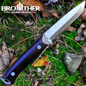 Brother F003 Fixed Blade Knife Micarta 440C